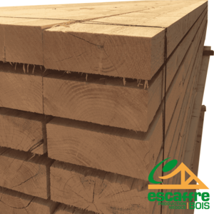 Madrier non raboté 5.00 ml x 8 x 18 cm - Epicéa - Normé C24 - traité classe 2